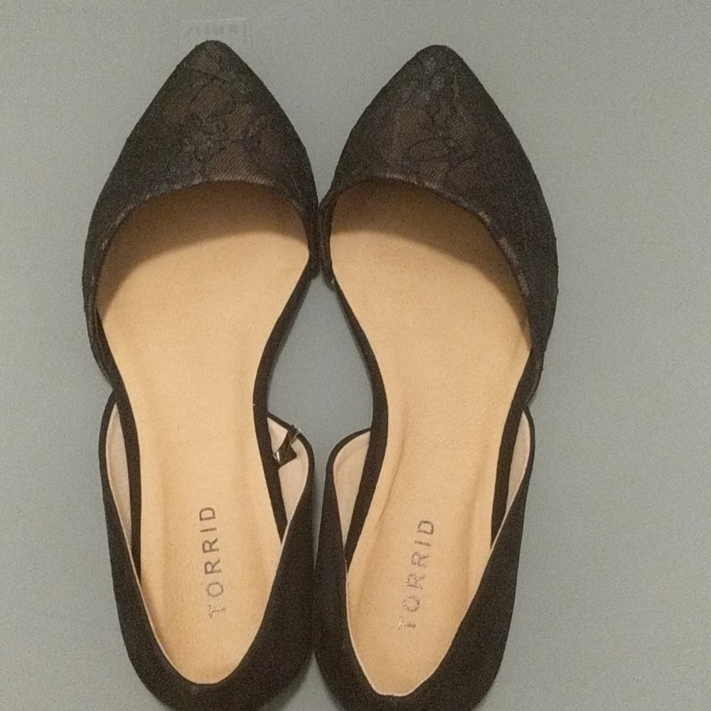 Torrid BLACK LACE D’ORSAY FLAT (WW)